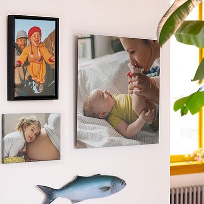 Baby photo wall